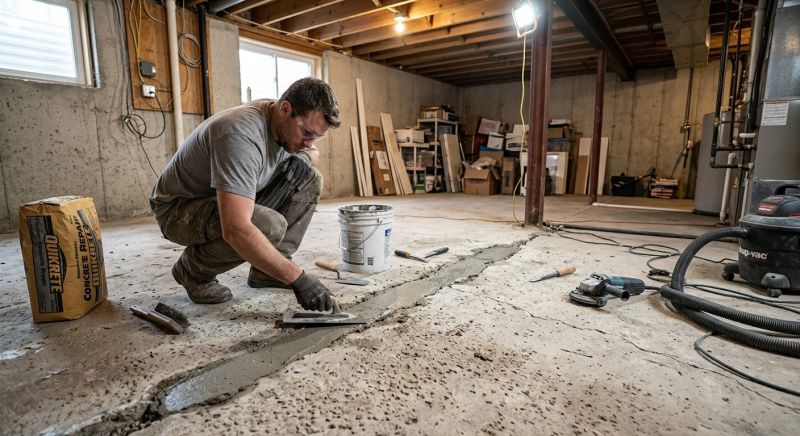 Cracked Basement Floor Repair in Homosassa, FL